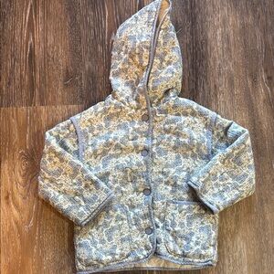 Zara Floral Hooded Jacket Quilted Size 2-3 y.o.